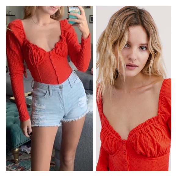 FREE PEOPLE BOHO V-NECK BUTTON DOWN BLOUSE TOP A2C - Picture 13 of 16